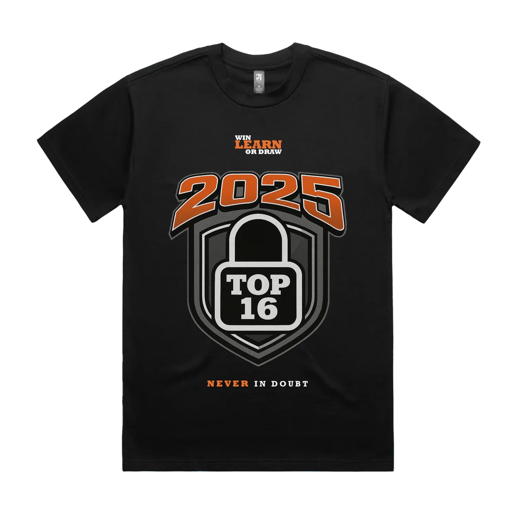 Black front flat lay