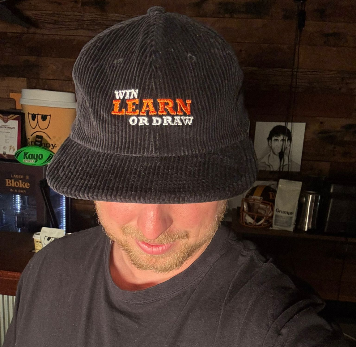 Win Learn or Draw Cord Hat